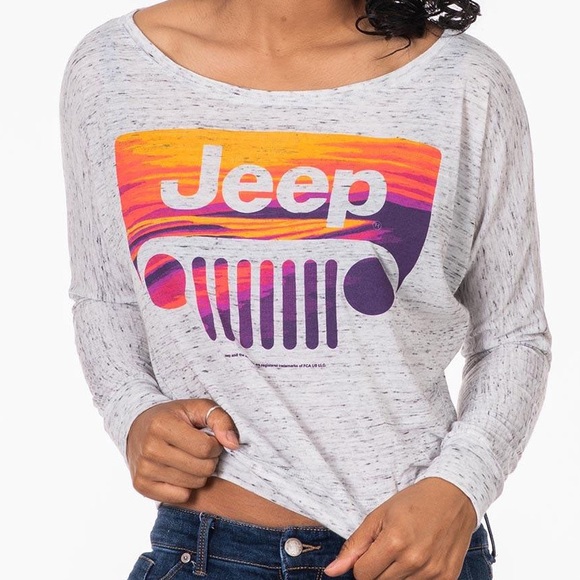 Tops - Jeep long sleeve off the shoulder shirt